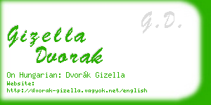 gizella dvorak business card