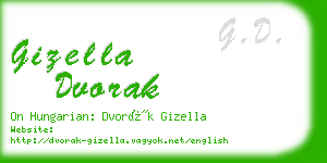 gizella dvorak business card